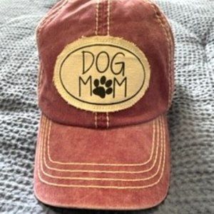 NWT Burgundy Dog Mom Hat